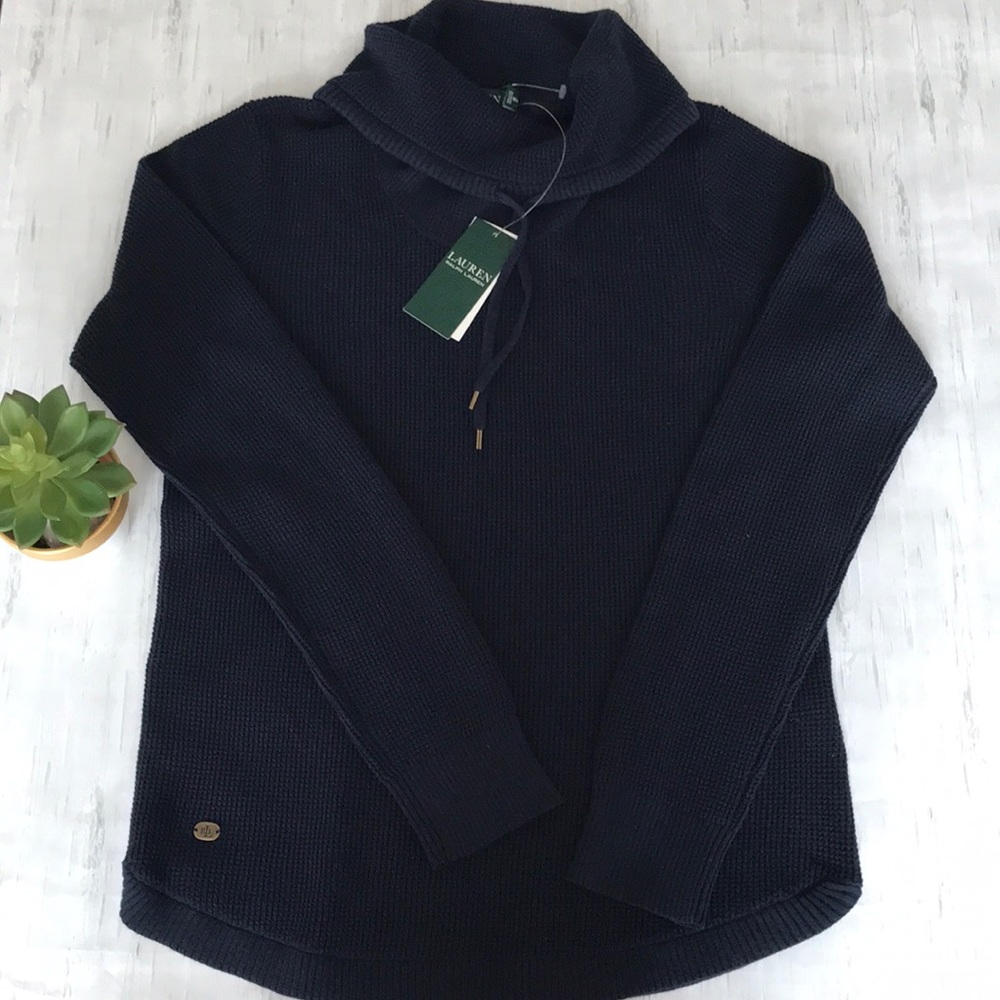 Lauren Ralph Lauren Drawstring cowl neck sweater